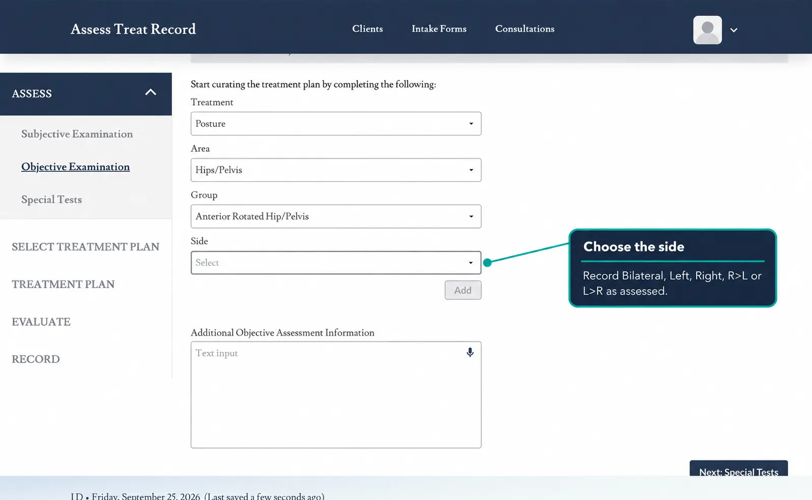 Screenshot showing the completed selections and the Add button